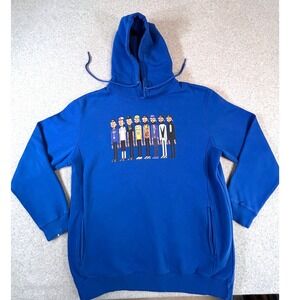 Threadfast Nipsey Hussle Graphic Hoodie Mens XL Blue Marathon Tribute Sweatshirt